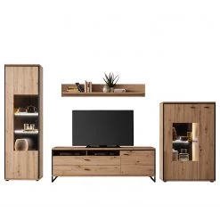 Loftscape Ensemble meubles TV Buena III (4 élém.) - Imitation planches de chêne / Anthracite -Meubles de salon Soldes 1000207682 200305 06214800087 DETAILS P000000001000207682