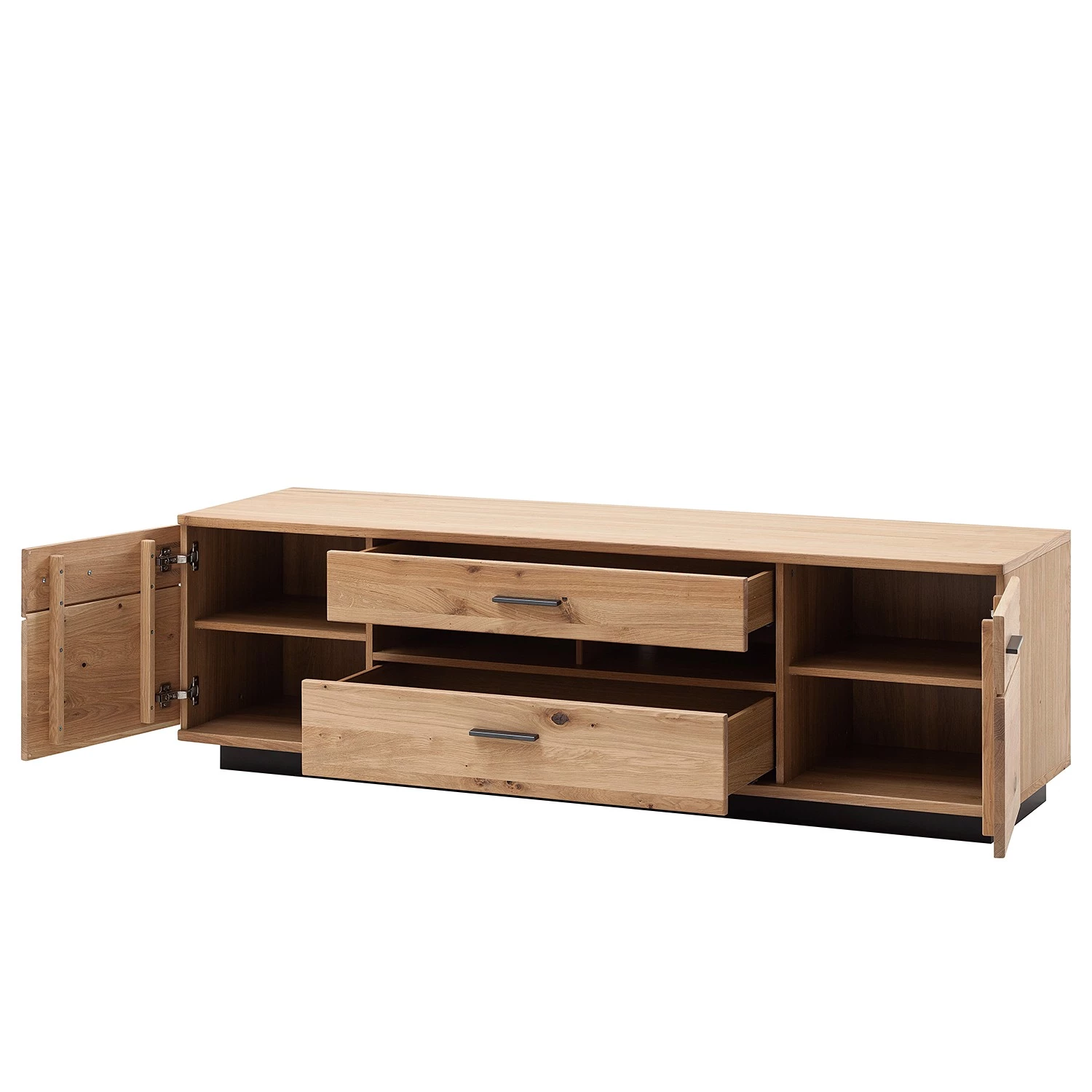 Loftscape Ensemble meubles TV Salvo III (4 élém.) - Partiellement en chêne massif - Planches de chêne Bianco / Gris 12 Loftscape Ensemble meubles TV Salvo III (4 élém.) - Partiellement en chêne massif - Planches de chêne Bianco / Gris – Image 10