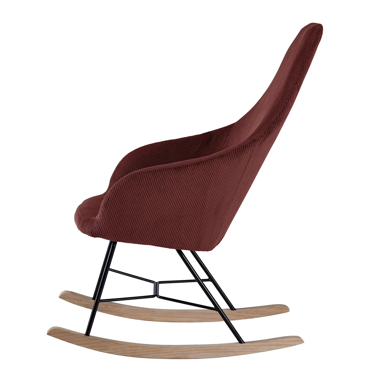Mørteens Rocking chair Kumia II - Velours - Bordeaux 7 Mørteens Rocking chair Kumia II - Velours - Bordeaux – Image 5