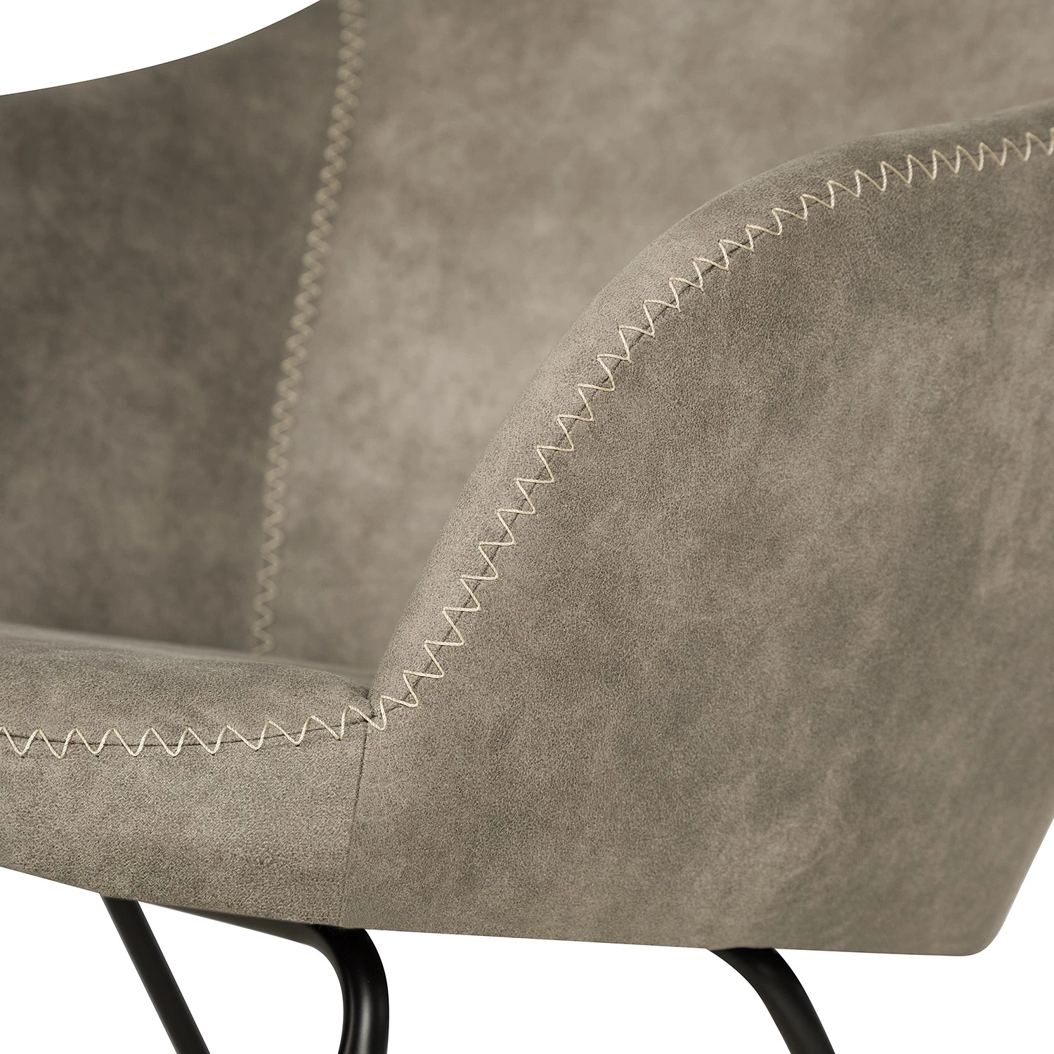Mørteens Rocking chair Kumia I - Aspect cuir vieilli - Gris 20 Mørteens Rocking chair Kumia I - Aspect cuir vieilli - Gris – Image 18