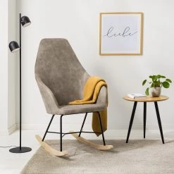 Mørteens Rocking chair Kumia I - Aspect cuir vieilli - Gris 26 Mørteens Rocking chair Kumia I - Aspect cuir vieilli - Gris -Meubles de salon Soldes 1000208986 210428 10061700014 MOOD DETAILS P000000001000208986 mood