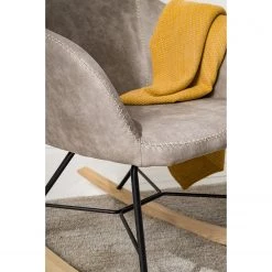 Mørteens Rocking chair Kumia I - Aspect cuir vieilli - Gris 32 Mørteens Rocking chair Kumia I - Aspect cuir vieilli - Gris -Meubles de salon Soldes 1000208986 210428 10061800020 DETAILS P000000001000208986