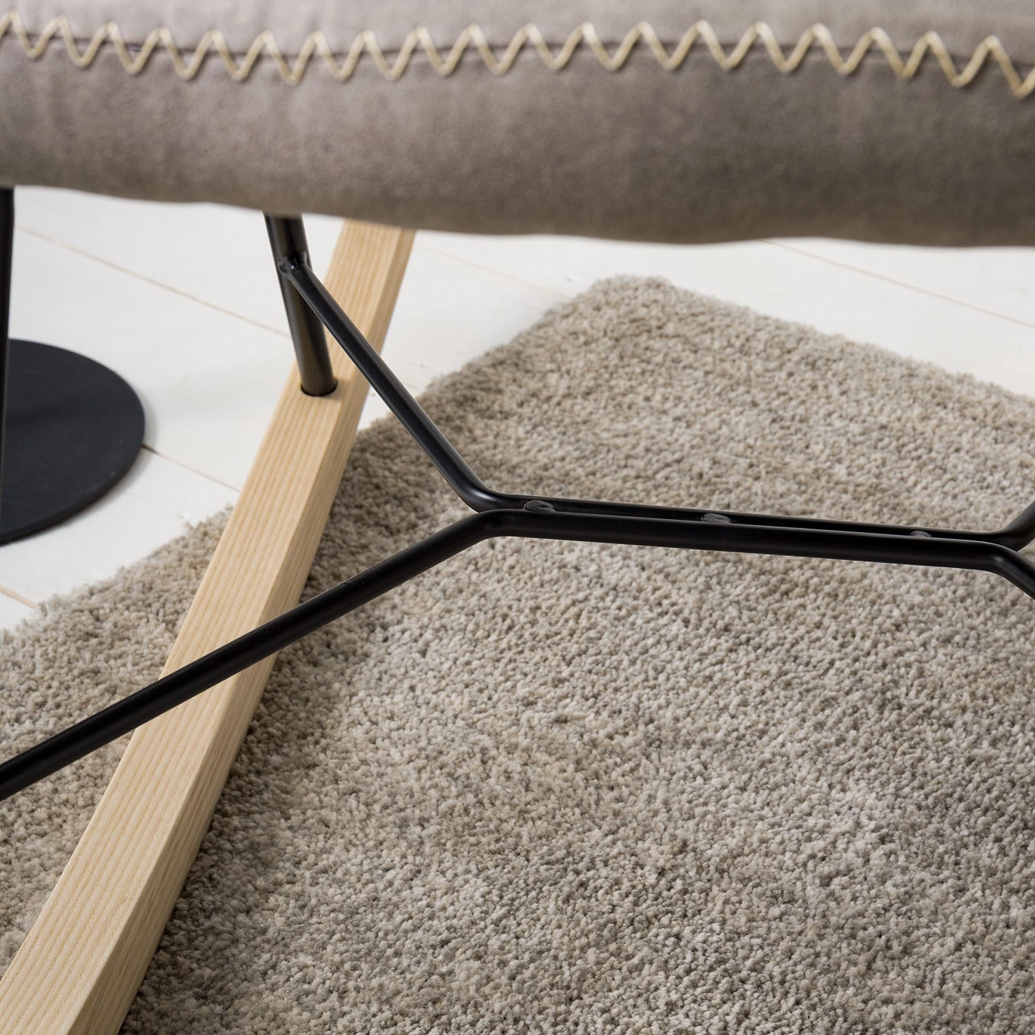 Mørteens Rocking chair Kumia I - Aspect cuir vieilli - Gris 12 Mørteens Rocking chair Kumia I - Aspect cuir vieilli - Gris – Image 10