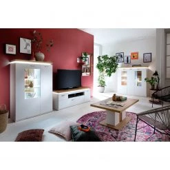 Loftscape Table basse Mundai - Blanc alpin / Imitation chêne de Wotan -Meubles de salon Soldes 1000209013 200402 14341600015 MOOD DETAILS P000000001000209013 mood