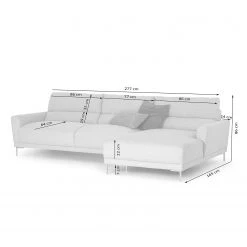 Fredriks Canapé d’angle Burney - Tissu - Gris clair - Méridienne courte à droite (vue de face) -Meubles de salon Soldes 1000209173 200415 12034800275 SKETCH DETAILS P000000001000209173 sketch