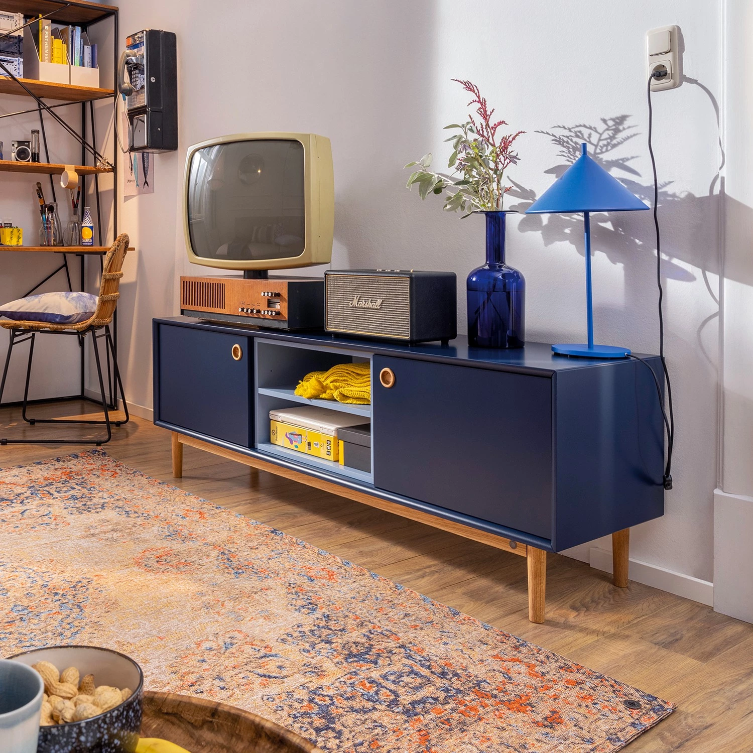 Tom Tailor Meuble TV Color Box - Partiellement en chêne massif - Bleu marine 4 Tom Tailor Meuble TV Color Box - Partiellement en chêne massif - Bleu marine – Image 2