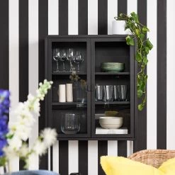 Loftscape Buffet haut Cowee II - Verre / Métal - Noir -Meubles de salon Soldes 1000209633 220429 030 DETAILS P000000001000209633