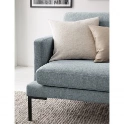 Fredriks Canapé Bellaire (2 places) - Tissu mélangé - Bleu pastel - Noir -Meubles de salon Soldes 1000209704 201110 13544000123 DETAILS P000000001000209704