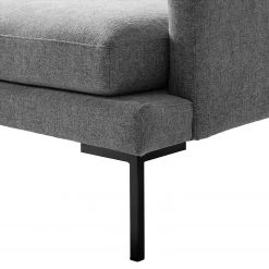 Fredriks Canapé d’angle Bellaire - Gris - Méridienne longue à gauche (vue de face) - Noir -Meubles de salon Soldes 1000209740 201110 13551300548 DETAILS P000000001000209740