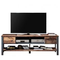 Red Living Meuble TV Blackpool II - Imitation bois recyclé / Gris