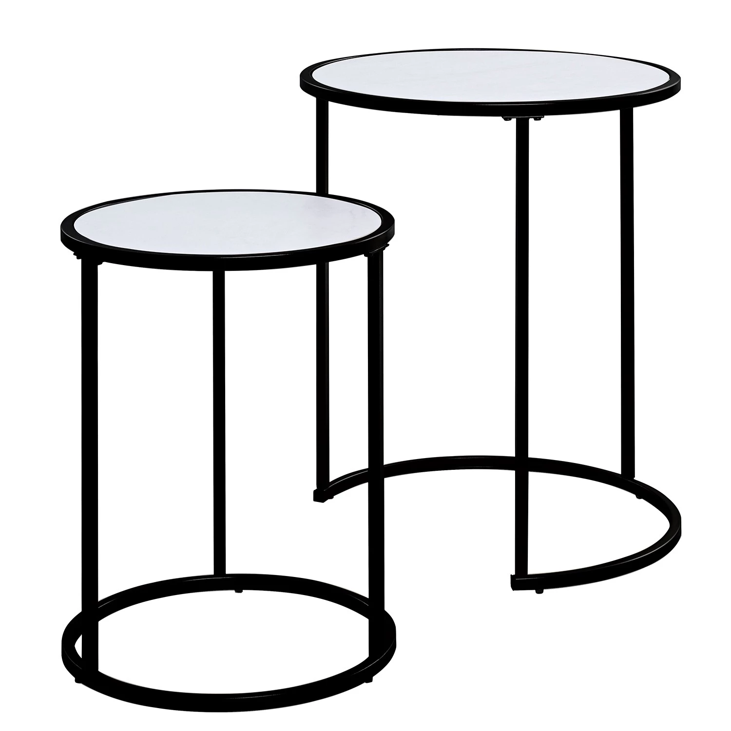 Jahnke Tables gigognes Sol I (lot de 2) - Noir 5 Jahnke Tables gigognes Sol I (lot de 2) - Noir – Image 3