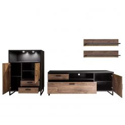 Red Living Ensemble meubles TV Hixson II (4 élém.) - Imitation chêne de tonneau / Noir 21 Red Living Ensemble meubles TV Hixson II (4 élém.) - Imitation chêne de tonneau / Noir -Meubles de salon Soldes 1000210794 200430 14330300030 DETAILS P000000001000210794