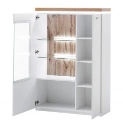 Loftscape Ensemble meubles TV Mundai II (3 élém.) - Avec éclairage  - Blanc / Imitation chêne de Wotan -Meubles de salon Soldes 1000210798 200430 14332700057 DETAILS P000000001000210798