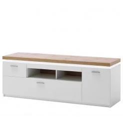 Loftscape Ensemble meubles TV Mundai II (3 élém.) - Avec éclairage  - Blanc / Imitation chêne de Wotan -Meubles de salon Soldes 1000210798 200430 14332900059 DETAILS P000000001000210798