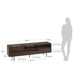 Red Living Meuble TV Kluuvi - Placage en bois véritable - Noyer / Noir 23 Red Living Meuble TV Kluuvi - Placage en bois véritable - Noyer / Noir -Meubles de salon Soldes 1000210869 200429 17354500016 SKETCH DETAILS P000000001000210869 sketch