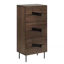 Red Living Commode Kluuvi II - Placage en bois véritable - Noyer / Noir