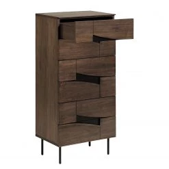 Red Living Commode Kluuvi II - Placage en bois véritable - Noyer / Noir -Meubles de salon Soldes 1000210870 200429 17354900021 DETAILS P000000001000210870