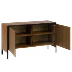 Red Living Buffet Juuka - Placage en bois véritable - Noyer / Noir -Meubles de salon Soldes 1000210884 200429 17362200061 DETAILS P000000001000210884