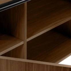 Red Living Buffet Juuka - Placage en bois véritable - Noyer / Noir -Meubles de salon Soldes 1000210884 200429 17362600066 DETAILS P000000001000210884