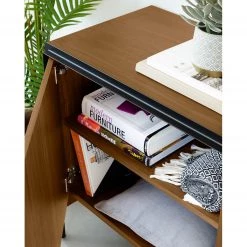 Red Living Buffet Juuka - Placage en bois véritable - Noyer / Noir -Meubles de salon Soldes 1000210884 200824 12200900020 DETAILS P000000001000210884