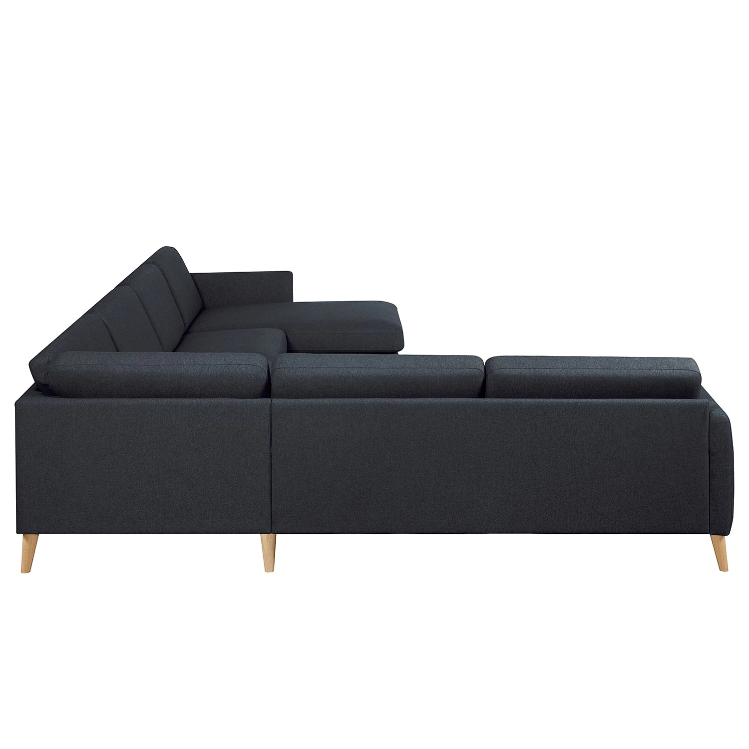 Mørteens Canapé panoramique Kustavi - Tissu structuré - Bleu foncé 9 Mørteens Canapé panoramique Kustavi - Tissu structuré - Bleu foncé – Image 7