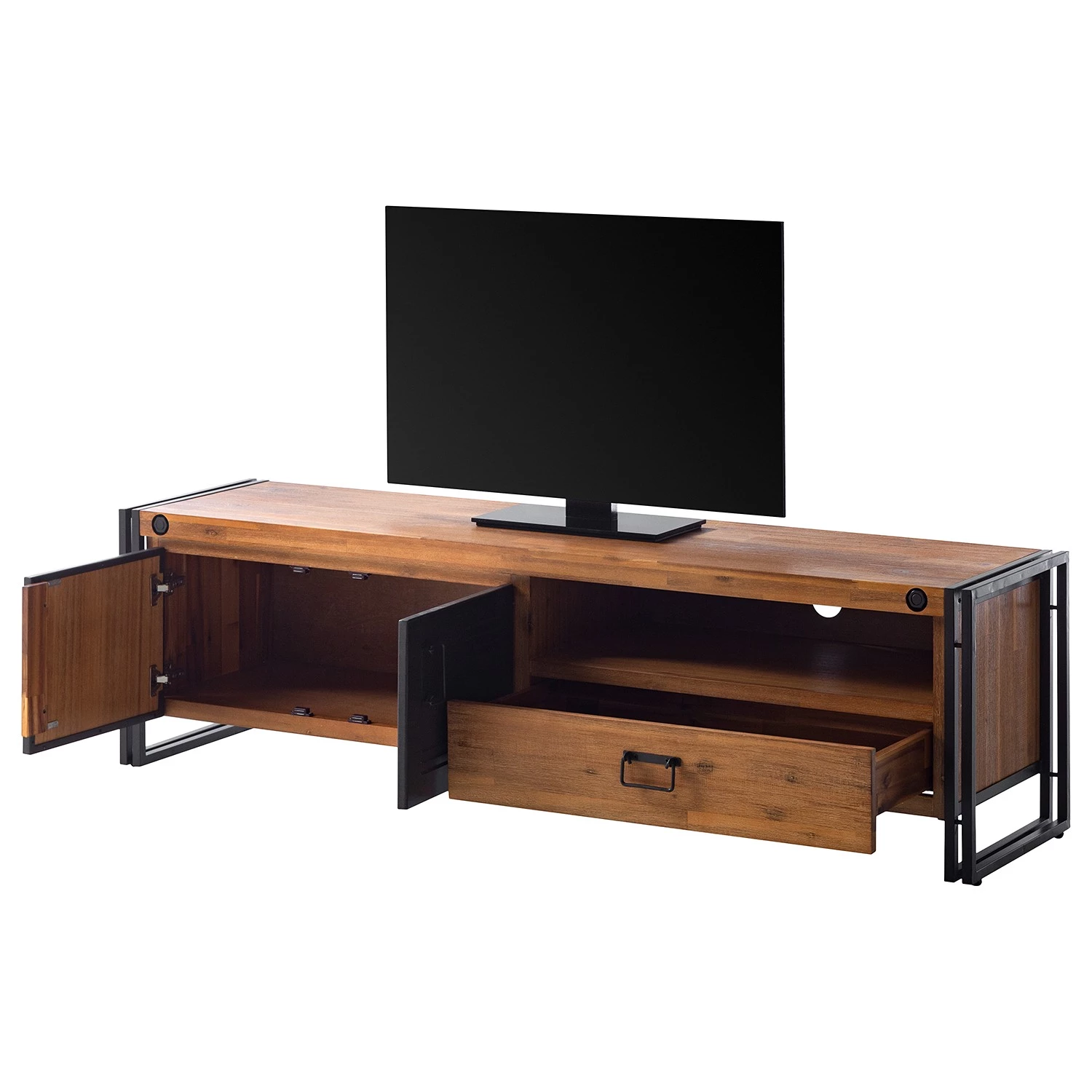 Ars manufacti Meuble TV Manchester IV - Acacia massif / Métal - Acacia / Anthracite 9 Ars manufacti Meuble TV Manchester IV - Acacia massif / Métal - Acacia / Anthracite – Image 7