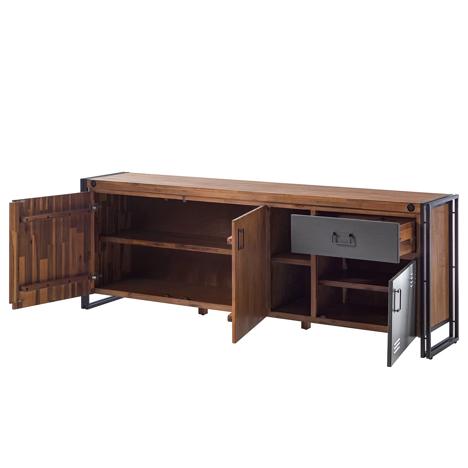 Ars manufacti Buffet Manchester VI - Acacia massif / Métal - Acacia / Anthracite 6 Ars manufacti Buffet Manchester VI - Acacia massif / Métal - Acacia / Anthracite – Image 4