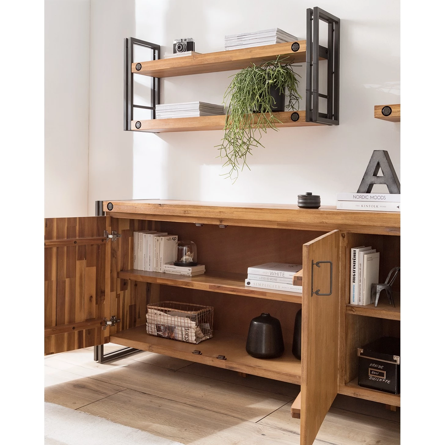 Ars manufacti Buffet Manchester VI - Acacia massif / Métal - Acacia / Anthracite 15 Ars manufacti Buffet Manchester VI - Acacia massif / Métal - Acacia / Anthracite – Image 13