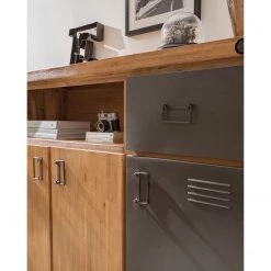 Ars manufacti Buffet Manchester VII - Acacia massif / Métal - Acacia / Anthracite -Meubles de salon Soldes 1000210965 210121 12574800031 DETAILS P000000001000210965