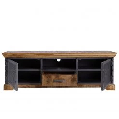 Ars manufacti Meuble TV Hunter II - Manguier massif / Métal - Manguier / Gris bleu -Meubles de salon Soldes 1000211062 210127 06293400003 DETAILS P000000001000211062