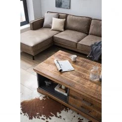 Ars manufacti Table basse Hunter - Manguier massif / Métal - Manguier / Gris bleu -Meubles de salon Soldes 1000211073 210225 12533400021 MOOD DETAILS P000000001000211073 mood