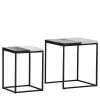 Jack & Alice Bouts de canapé Daggett I (lot de 2) - Marbre / Métal - Marbre Noir / Marbre blanc -Meubles de salon Soldes 1000211415 200504 13491500032 IMAGE P000000001000211415