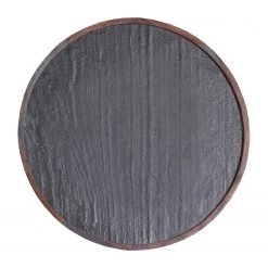 Naturoo Bout de canapé Brookwood V - Placage en pierre véritable / Sheesham massif - Sheesham / Sheesham bleu gris -Meubles de salon Soldes 1000211422 200504 13492100056 DETAILS P000000001000211422