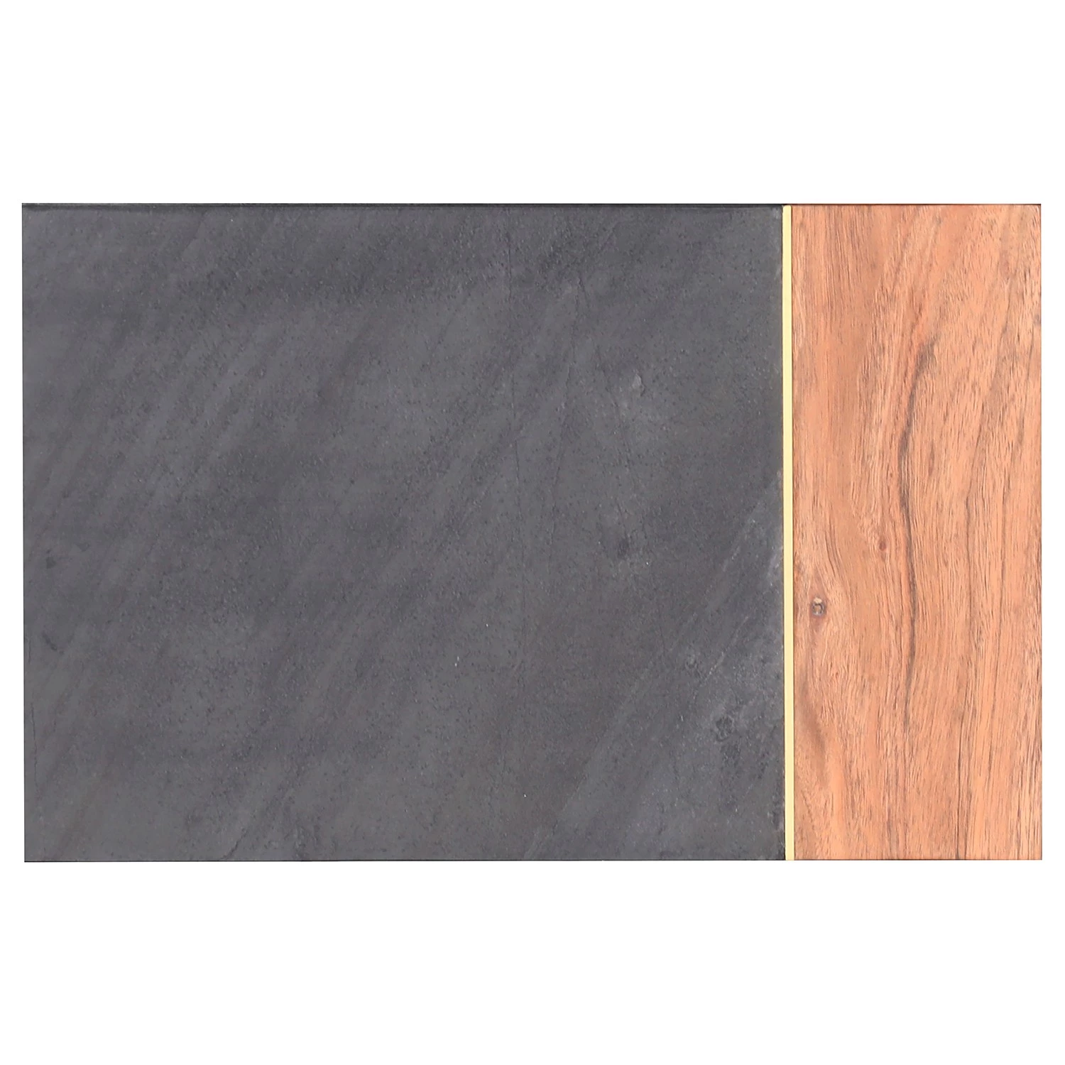 Red Living Bout de canapé Brookwood VII - Placage en pierre véritable / Acacia massif - ardoise / Acacia 5 Red Living Bout de canapé Brookwood VII - Placage en pierre véritable / Acacia massif - ardoise / Acacia – Image 3