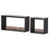 Red Living Étagère murale Bayamon (lot de 2) - Chêne et acacia massif - Acacia noir / Chêne -Meubles de salon Soldes 1000211438 200504 13493500128 IMAGE P000000001000211438