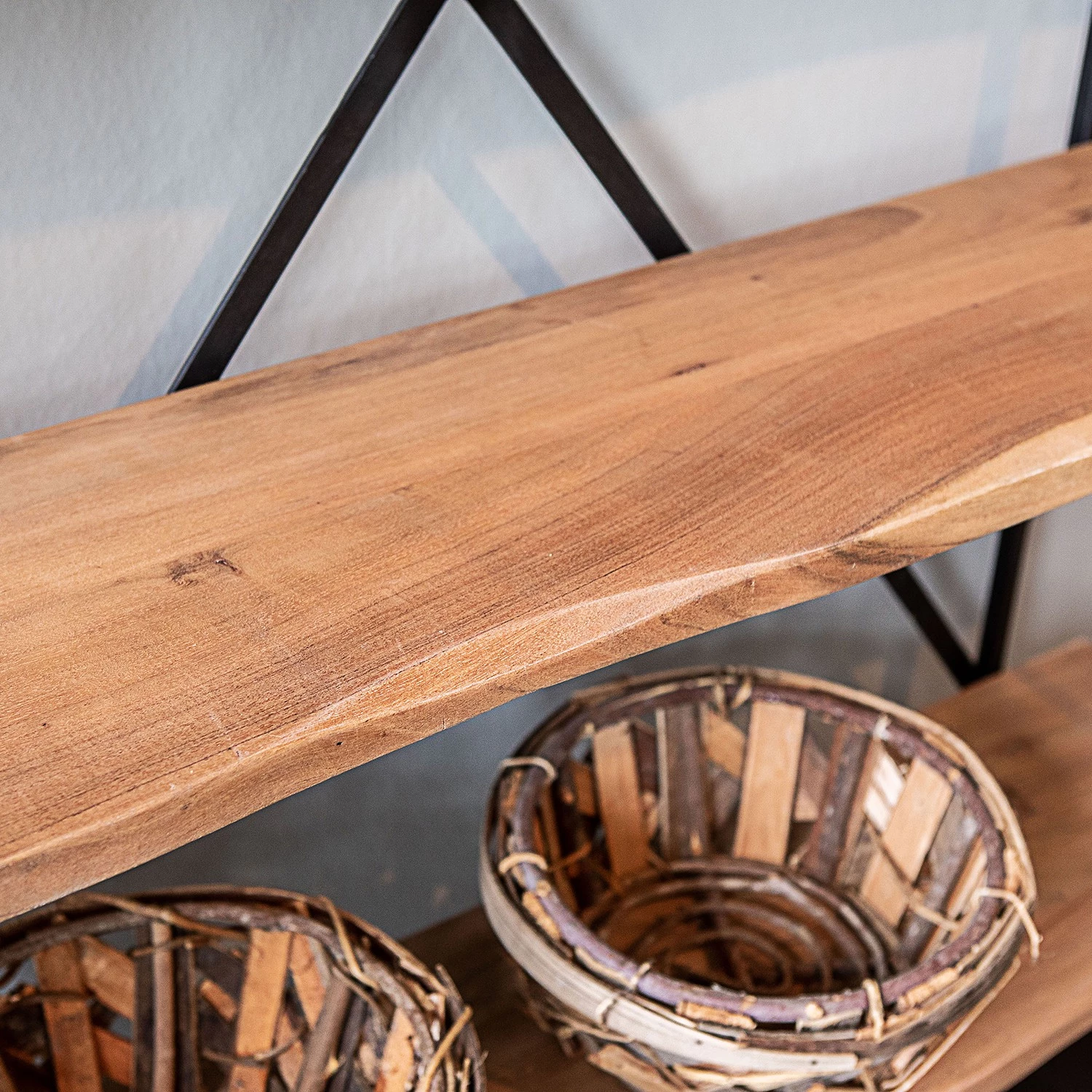 Red Living Étagère Toome I - Acacia massif / Métal - Acacia / Noir 6 Red Living Étagère Toome I - Acacia massif / Métal - Acacia / Noir – Image 4