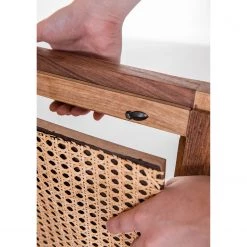 Naturoo Meuble TV Nyack - Manguier massif / Vannerie - Manguier / Doré -Meubles de salon Soldes 1000211452 210217 11363100004 DETAILS P000000001000211452