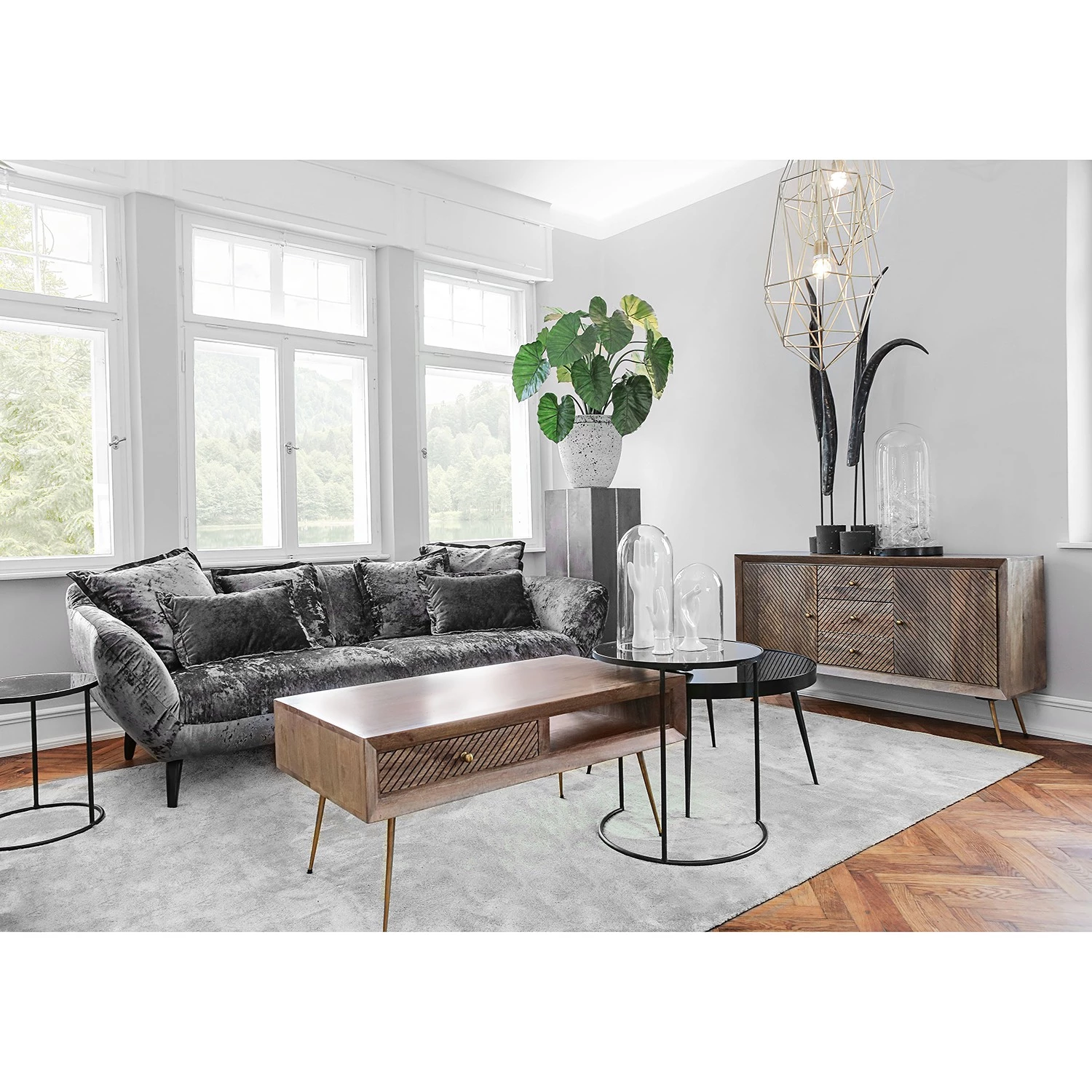 Naturoo Buffet Turlock - Manguier massif / Métal - Manguier / Doré 4 Naturoo Buffet Turlock - Manguier massif / Métal - Manguier / Doré – Image 2