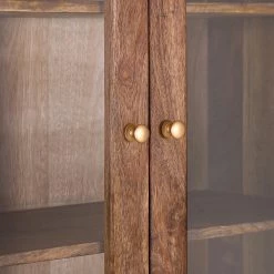 Naturoo Vitrine Nyack - Manguier massif / Vannerie - Manguier / Doré -Meubles de salon Soldes 1000211479 200504 13495400269 DETAILS P000000001000211479