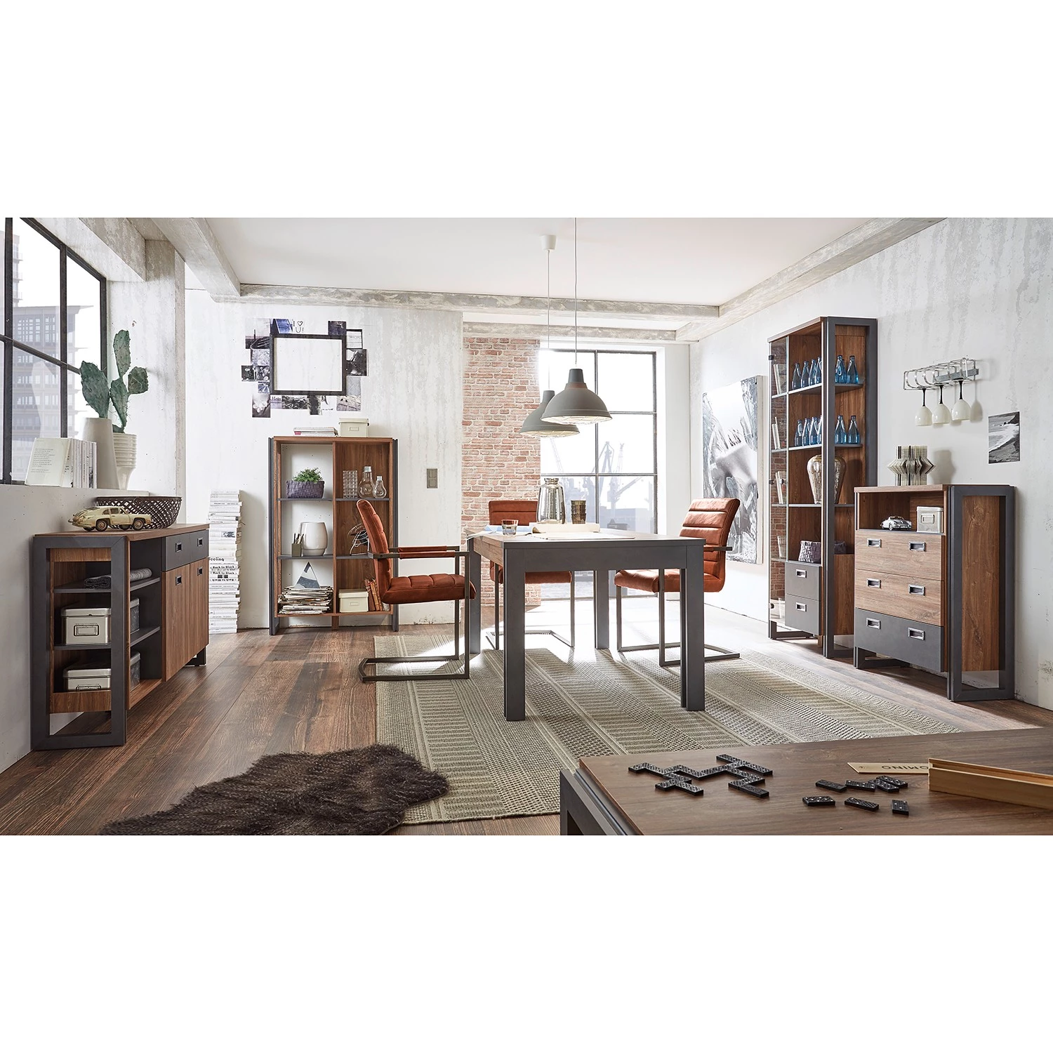 Ars manufacti Buffet Marton I - Imitation chêne Stirling / Anthracite 4 Ars manufacti Buffet Marton I - Imitation chêne Stirling / Anthracite – Image 2