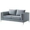 Studio Copenhagen 2 places Canapé COSO Classic+ - Tissu Inze: Gris bleu - Chrome brillant