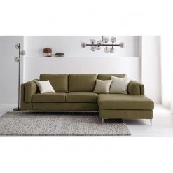 Studio Copenhagen Canapé d’angle COSO Classic+ méridienne - Cuir véritable Taru : Vert olive - Largeur : 246 cm - Méridienne courte à droite (vue de face) - Chrome brillant 28 Studio Copenhagen Canapé d’angle COSO Classic+ méridienne - Cuir véritable Taru : Vert olive - Largeur : 246 cm - Méridienne courte à droite (vue de face) - Chrome brillant -Meubles de salon Soldes 1000211865 200923 09524800112 MOOD DETAILS P000000001000211865 mood