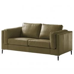 Studio Copenhagen 2 places Canapé COSO Classic+ - Cuir véritable Taru : Vert olive - Noir