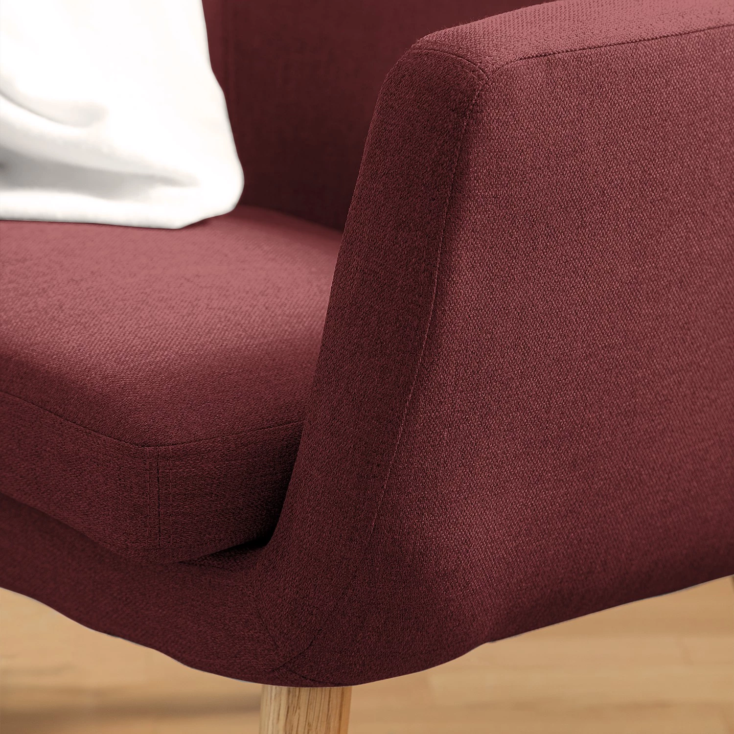 Mørteens Fauteuil Nicholas - Tissu - Rouge foncé 14 Mørteens Fauteuil Nicholas - Tissu - Rouge foncé – Image 12