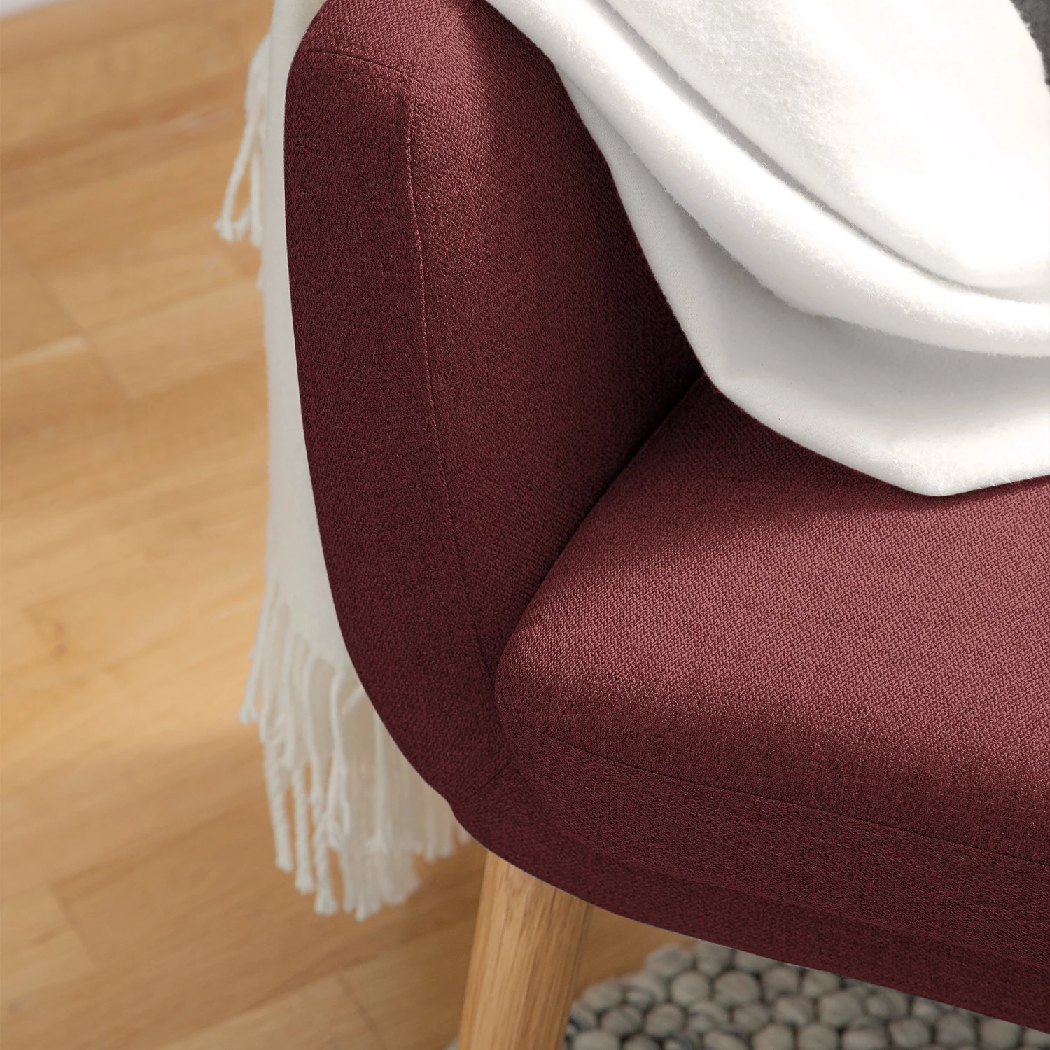 Mørteens Fauteuil Nicholas - Tissu - Rouge foncé 15 Mørteens Fauteuil Nicholas - Tissu - Rouge foncé – Image 13