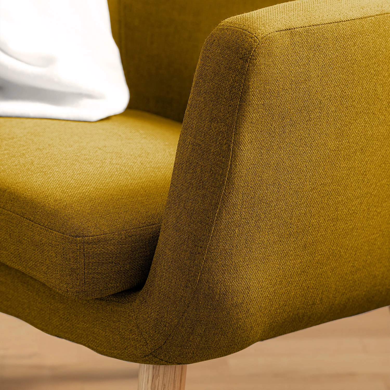 Mørteens Fauteuil Nicholas - Tissu - Jaune curry 14 Mørteens Fauteuil Nicholas - Tissu - Jaune curry – Image 12