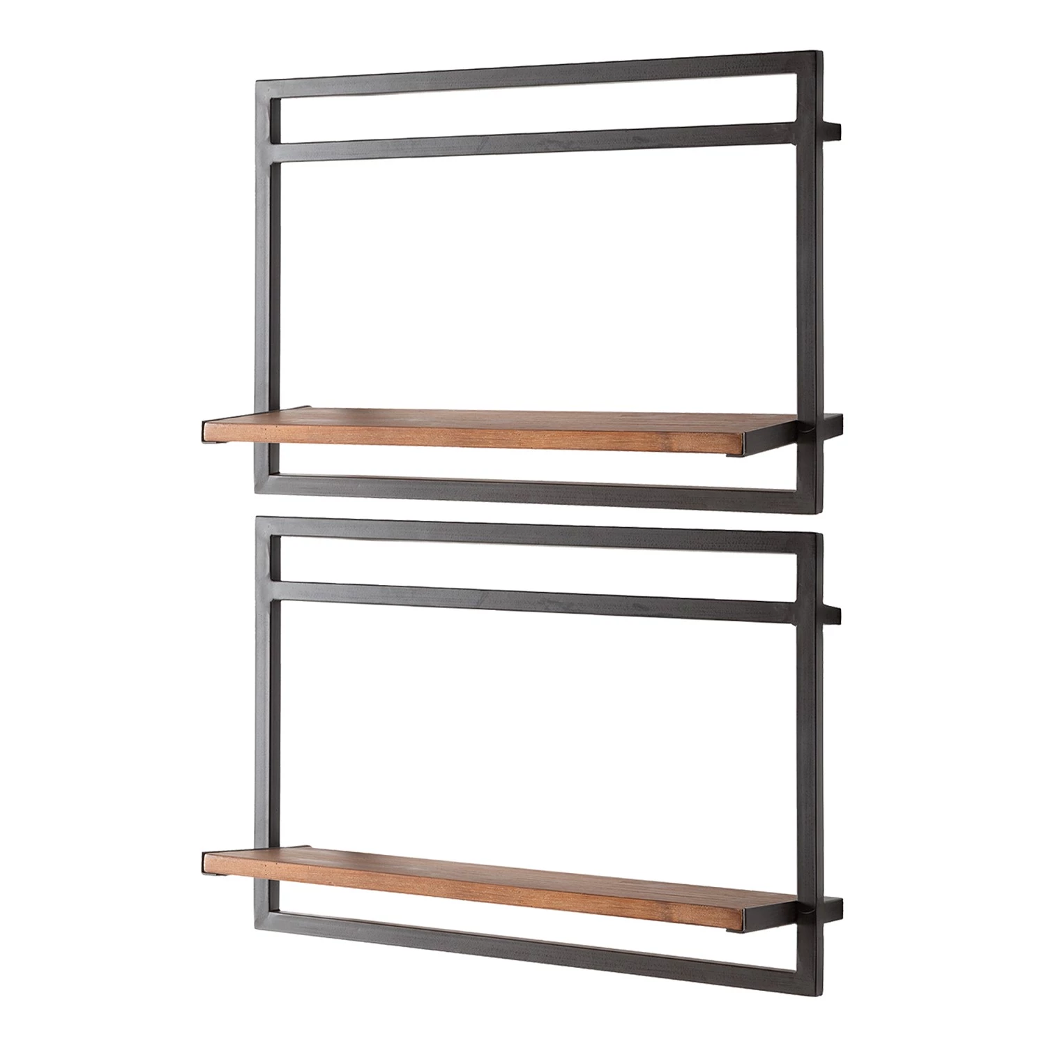 Ars manufacti Étagères murales Manchester II (5 élém.) - Acacia massif / Métal - Acacia / Anthracite 6 Ars manufacti Étagères murales Manchester II (5 élém.) - Acacia massif / Métal - Acacia / Anthracite – Image 4