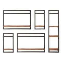 Ars manufacti Étagères murales Manchester II (5 élém.) - Acacia massif / Métal - Acacia / Anthracite 16 Ars manufacti Étagères murales Manchester II (5 élém.) - Acacia massif / Métal - Acacia / Anthracite -Meubles de salon Soldes 1000213198 200713 18103600002 DETAILS P000000001000213198