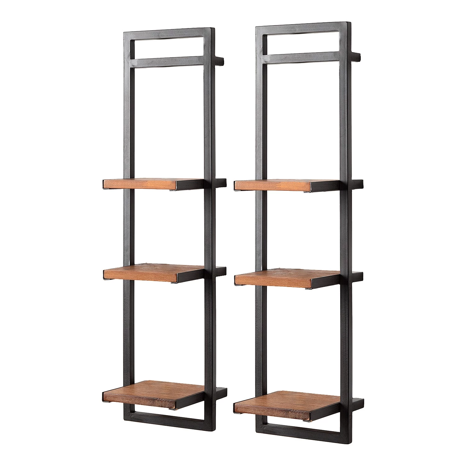 Ars manufacti Étagères murales Manchester VI (7 élém.) - Acacia massif / Métal - Acacia / Anthracite 6 Ars manufacti Étagères murales Manchester VI (7 élém.) - Acacia massif / Métal - Acacia / Anthracite – Image 4