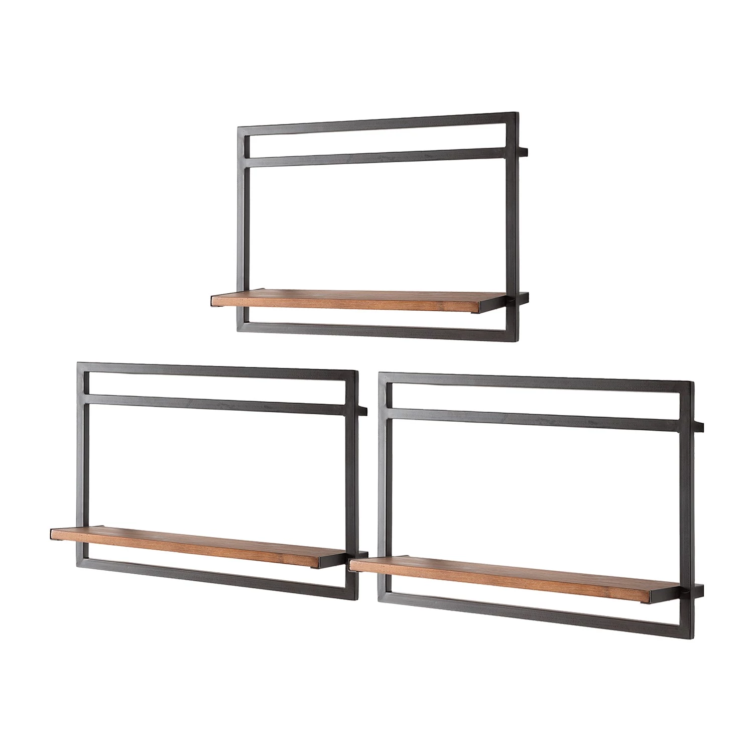 Ars manufacti Étagères murales Manchester VI (7 élém.) - Acacia massif / Métal - Acacia / Anthracite 8 Ars manufacti Étagères murales Manchester VI (7 élém.) - Acacia massif / Métal - Acacia / Anthracite – Image 6